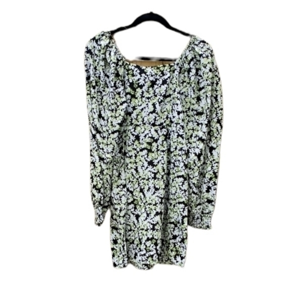 Vero‎ Moda Floral Puff Sleeve Zipup Mini Dress Recycled Size Small NWT